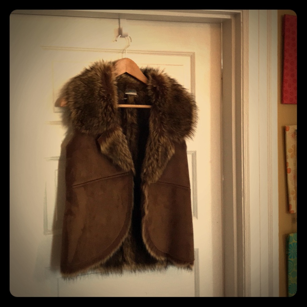 Chico’s faux fur vest